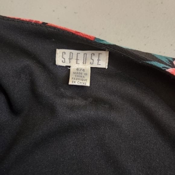 Spense Mixed Print Floral Wrap Dress, sz 4 - Picture 9 of 11